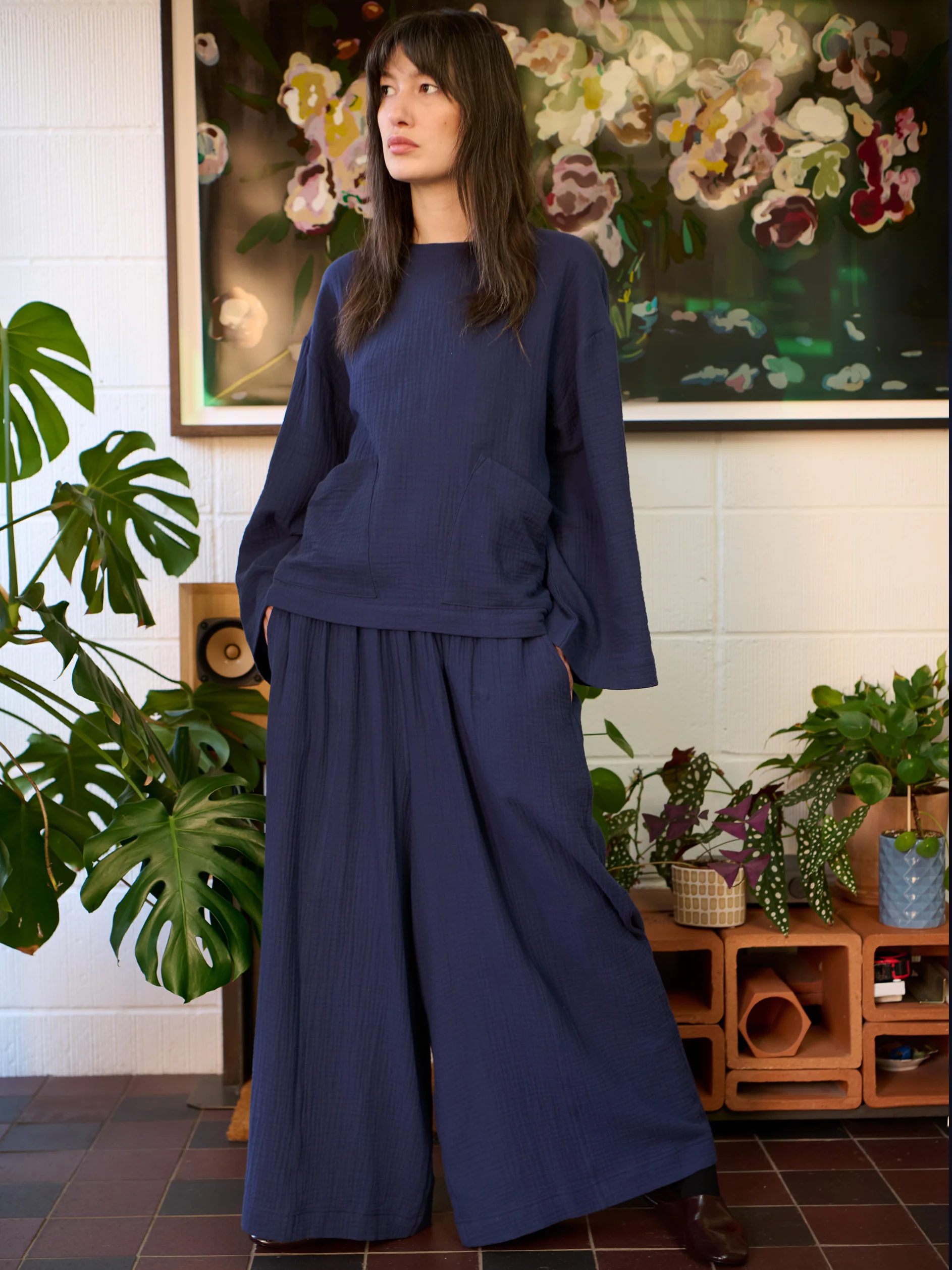 Zandora - Cotton Gauze Wide Sleeve Top - Image 3